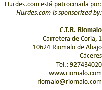 Hurdes.com está patrocinada por: Hurdes.com is sponsorized by: C.T.R. Riomalo Carretera de Coria, 1 10624 Riomalo de Abajo Cáceres Tel.: 927434020 www.riomalo.com riomalo@riomalo.com
